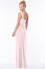 ColsBM Nina Blush Glamorous Fit-n-Flare One Shoulder Sleeveless Zip up Chiffon30 Bridesmaid Dresses