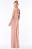 ColsBM Nina Coral Almond Glamorous Fit-n-Flare One Shoulder Sleeveless Zip up Chiffon30 Bridesmaid Dresses