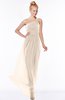 ColsBM Nina Cream Tan Glamorous Fit-n-Flare One Shoulder Sleeveless Zip up Chiffon30 Bridesmaid Dresses