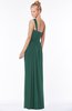 ColsBM Nina Dark Jade Glamorous Fit-n-Flare One Shoulder Sleeveless Zip up Chiffon30 Bridesmaid Dresses