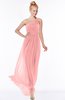 ColsBM Nina Flamingo Pink Glamorous Fit-n-Flare One Shoulder Sleeveless Zip up Chiffon30 Bridesmaid Dresses