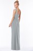 ColsBM Nina Frost Grey Glamorous Fit-n-Flare One Shoulder Sleeveless Zip up Chiffon30 Bridesmaid Dresses