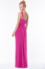 ColsBM Nina Hot Pink Glamorous Fit-n-Flare One Shoulder Sleeveless Zip up Chiffon30 Bridesmaid Dresses