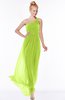 ColsBM Nina Lime Green Glamorous Fit-n-Flare One Shoulder Sleeveless Zip up Chiffon30 Bridesmaid Dresses