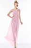 ColsBM Nina Mist Pink Glamorous Fit-n-Flare One Shoulder Sleeveless Zip up Chiffon30 Bridesmaid Dresses