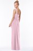 ColsBM Nina Mist Pink Glamorous Fit-n-Flare One Shoulder Sleeveless Zip up Chiffon30 Bridesmaid Dresses