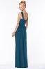 ColsBM Nina Moroccan Blue Glamorous Fit-n-Flare One Shoulder Sleeveless Zip up Chiffon30 Bridesmaid Dresses
