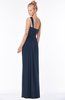 ColsBM Nina Navy Blue Glamorous Fit-n-Flare One Shoulder Sleeveless Zip up Chiffon30 Bridesmaid Dresses
