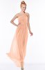 ColsBM Nina Peach Nectar Glamorous Fit-n-Flare One Shoulder Sleeveless Zip up Chiffon30 Bridesmaid Dresses