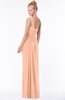 ColsBM Nina Peach Nectar Glamorous Fit-n-Flare One Shoulder Sleeveless Zip up Chiffon30 Bridesmaid Dresses