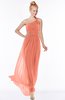 ColsBM Nina Persimmon Orange Glamorous Fit-n-Flare One Shoulder Sleeveless Zip up Chiffon30 Bridesmaid Dresses