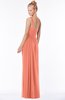 ColsBM Nina Persimmon Orange Glamorous Fit-n-Flare One Shoulder Sleeveless Zip up Chiffon30 Bridesmaid Dresses