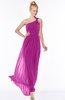 ColsBM Nina Raspberry Glamorous Fit-n-Flare One Shoulder Sleeveless Zip up Chiffon30 Bridesmaid Dresses