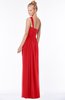 ColsBM Nina Red Glamorous Fit-n-Flare One Shoulder Sleeveless Zip up Chiffon30 Bridesmaid Dresses
