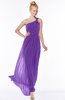 ColsBM Nina Royal Purple Glamorous Fit-n-Flare One Shoulder Sleeveless Zip up Chiffon30 Bridesmaid Dresses