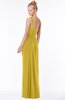 ColsBM Nina Sauterne Glamorous Fit-n-Flare One Shoulder Sleeveless Zip up Chiffon30 Bridesmaid Dresses