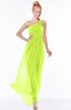 ColsBM Nina Sharp Green Glamorous Fit-n-Flare One Shoulder Sleeveless Zip up Chiffon30 Bridesmaid Dresses
