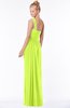 ColsBM Nina Sharp Green Glamorous Fit-n-Flare One Shoulder Sleeveless Zip up Chiffon30 Bridesmaid Dresses
