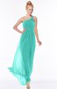ColsBM Nina Turquoise G97 Glamorous Fit-n-Flare One Shoulder Sleeveless Zip up Chiffon30 Bridesmaid Dresses