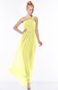 ColsBM Nina Wax Yellow Glamorous Fit-n-Flare One Shoulder Sleeveless Zip up Chiffon30 Bridesmaid Dresses
