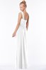 ColsBM Nina White Glamorous Fit-n-Flare One Shoulder Sleeveless Zip up Chiffon30 Bridesmaid Dresses