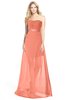 ColsBM Daleyza Persimmon Orange Classic A-line Sweetheart Zip up Chiffon30 Floor Length Bridesmaid Dresses