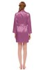 ColsBM D76615 Orchid V-neck Cute Long Sleeve Short Robe with White Trim