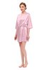 ColsBM D42079 Carnation Pink V-neck Sash Three-fourths Length Sleeve Short Robe