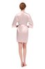 ColsBM D42079 Crystal Pink V-neck Sash Three-fourths Length Sleeve Short Robe