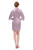 ColsBM D42079 Dawn Pink V-neck Sash Three-fourths Length Sleeve Short Robe
