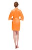 ColsBM D42079 Orange V-neck Sash Three-fourths Length Sleeve Short Robe