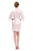 ColsBM D42079 Rosewater Pink V-neck Sash Three-fourths Length Sleeve Short Robe