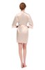 ColsBM D42079 Soft Pink V-neck Sash Three-fourths Length Sleeve Short Robe