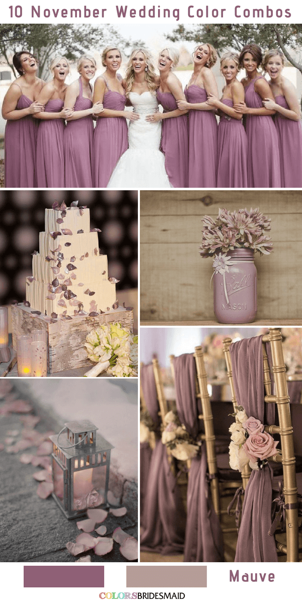 Gentle Mauve November Wedding Color Ideas