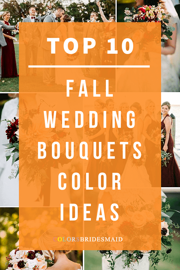 fall wedding bouquets color ideas