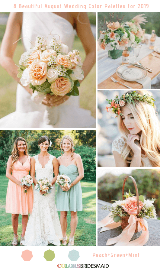 8 Beautiful August Wedding Color Palettes for 2019 - ColorsBridesmaid