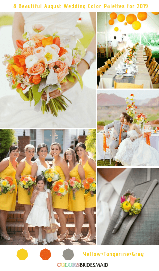 8 Beautiful August Wedding Color Palettes for 2019