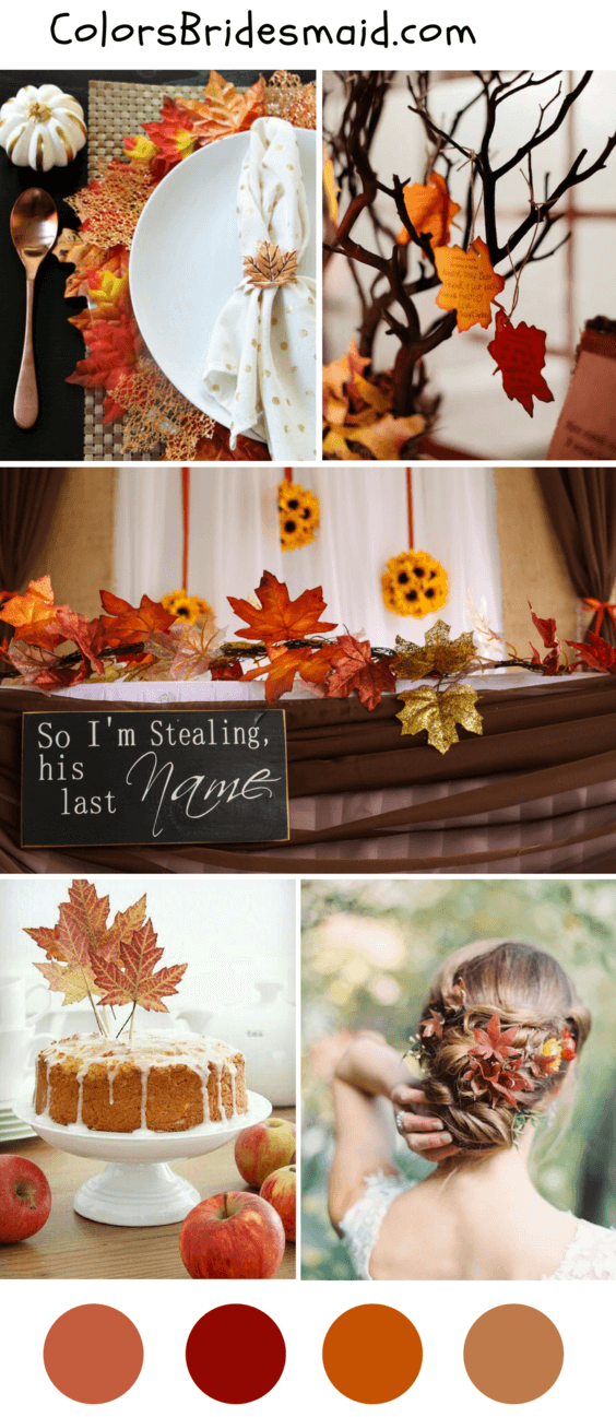 Maple leaf wedding ideas for fall 2018