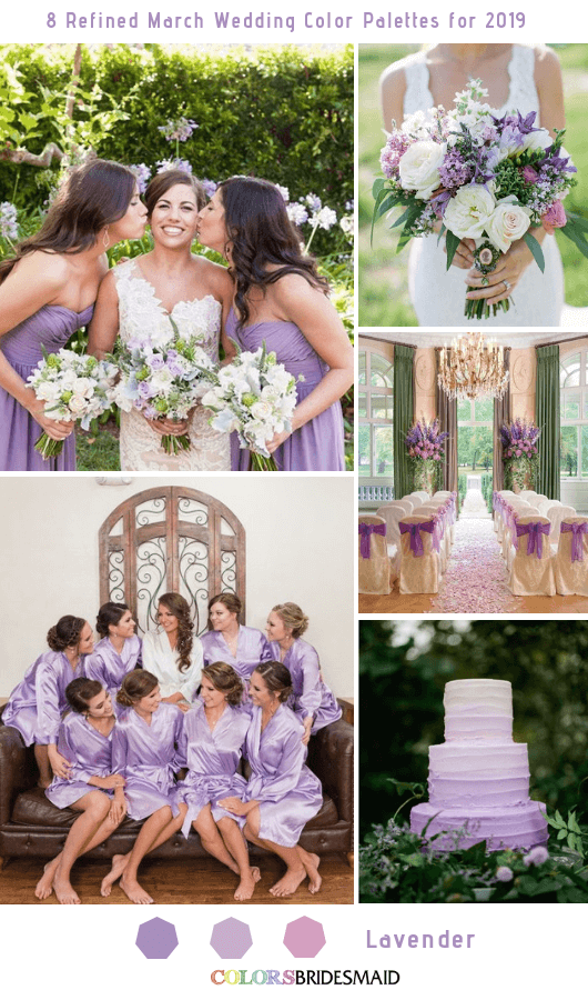 8 Refined March Wedding Color Palettes for 2019 - Lavender