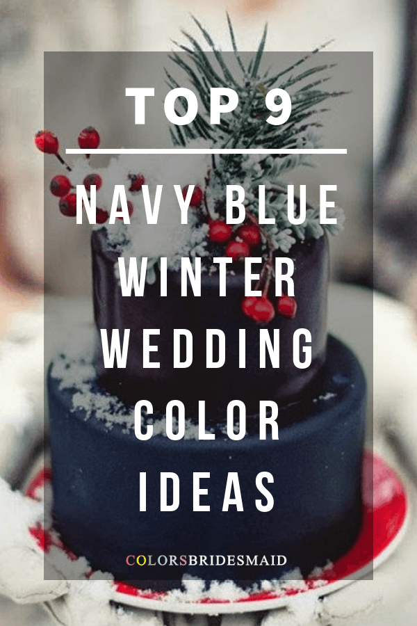 navy blue winter wedding color palettes