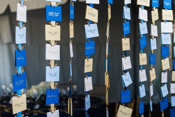 royal blue name cards for fall royal blue wedding