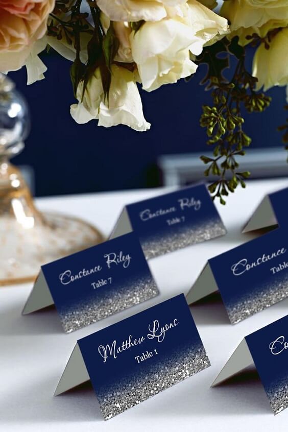 royal blue table cards for fall royal blue wedding