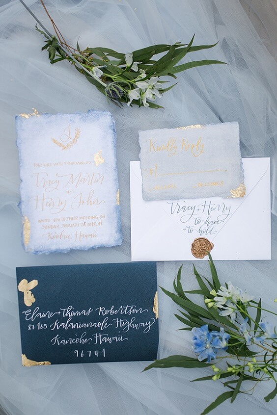 dusty blue invitations for fall dusty blue wedding