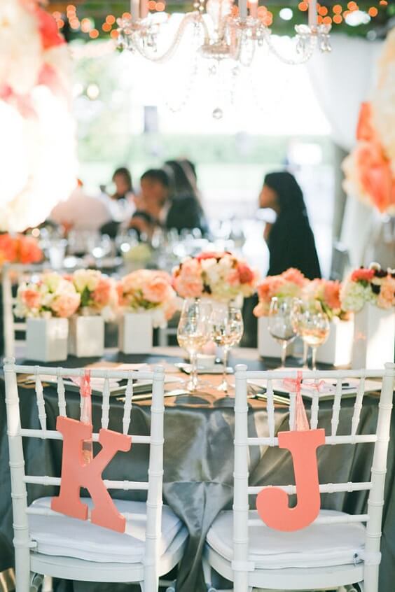 table and chairs for 2019 summer coral wedding