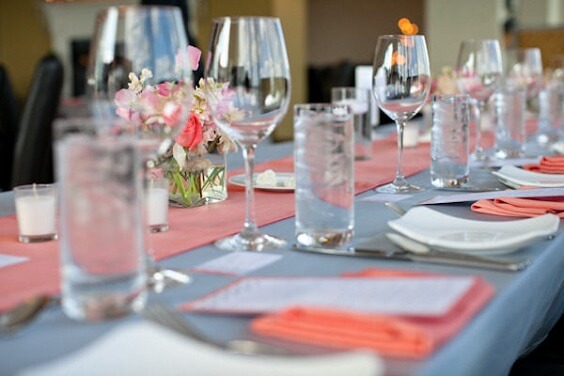table decorations for 2019 summer coral wedding