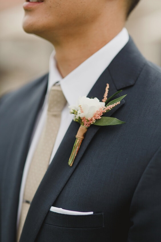 Deep grey suits for Champagne and White May Wedding 2020