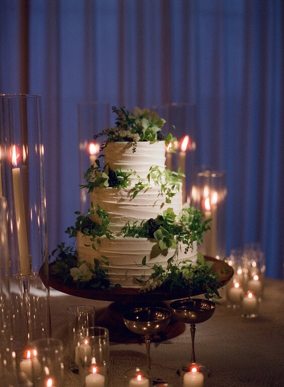 Wedding cake for Champagne and White May Wedding 2020