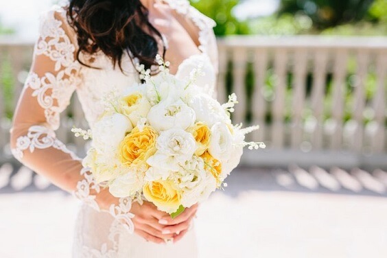 Wedding bouquets for White and Yellow May Wedding 2020