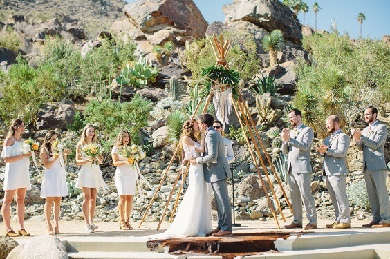 Wedding party wearing for White and Yellow May Wedding 2020