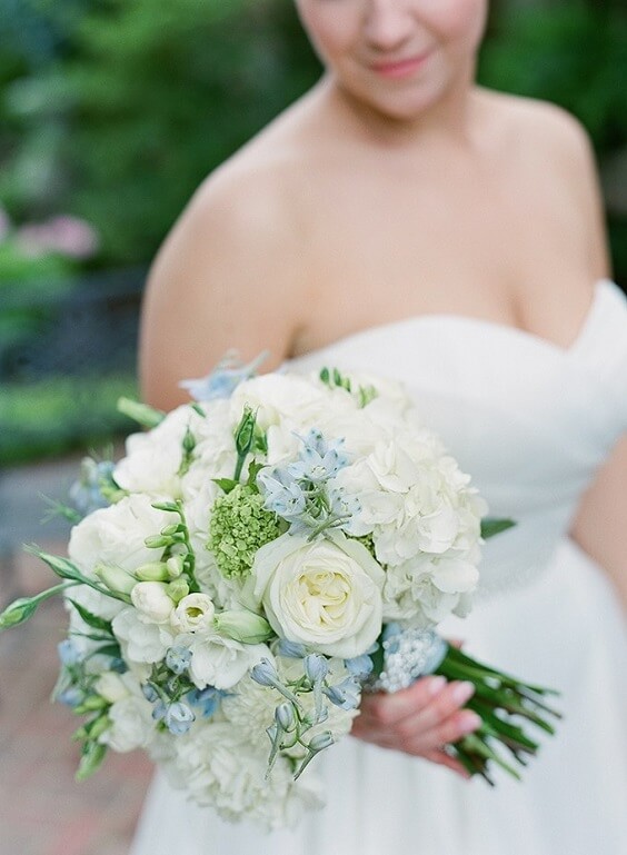Weddin bouquets for Light blue and White May Wedding 2020